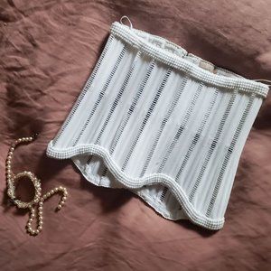 Alaia RARE White Hook-and-Eye Boned Vintage Corset